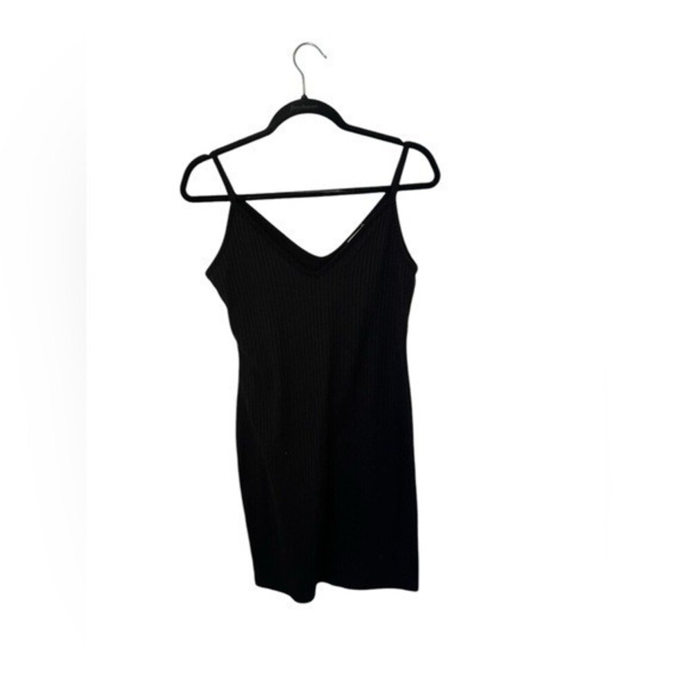 Hearts and hips black ribbed mini dress♥️